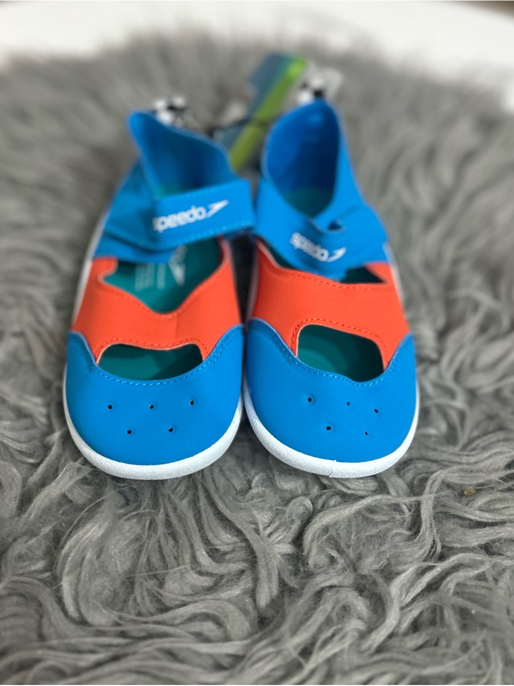 Speedo Kids Bright Blue and Orange Water Shoes